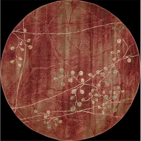 Nourison Nourison 4799 Somerset Area Rug Collection Flame 5 ft 6 in. x 5 ft 6 in. Round - 99446047991