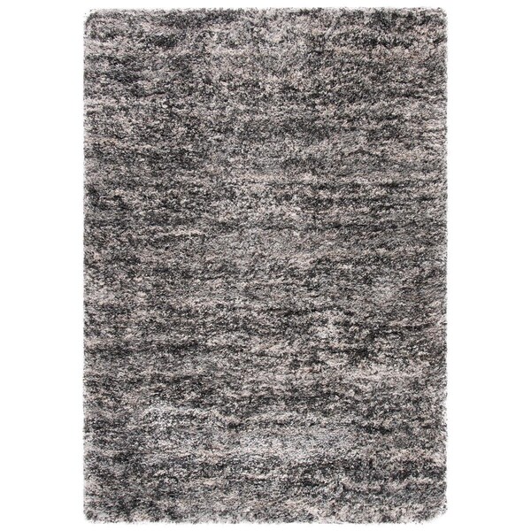 Safavieh 2 x 8 ft. Iceland Shag 500 Power Loomed Runner RugGrey & Dark Grey - ISG519F-28