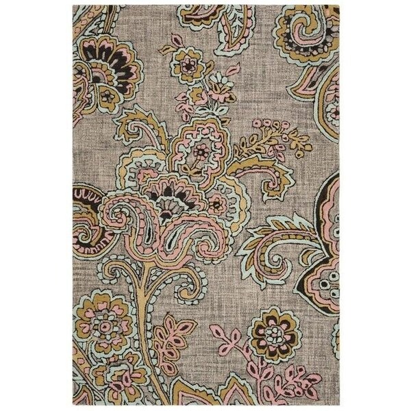 Safavieh 5 ft.-3 in. x 7 ft.-6 in. Amalfi 500 Power Loomed Rectangle RugCream & Navy - AMF552B-5