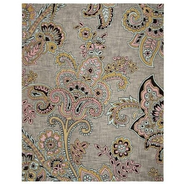 Safavieh 5 ft.-3 in. x 7 ft.-6 in. Amalfi 500 Power Loomed Rectangle RugCream & Navy - AMF552B-5