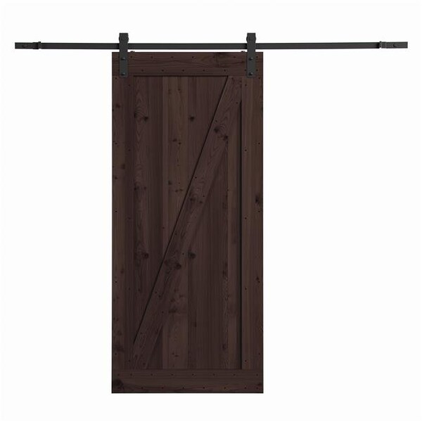 Northbeam Northbeam COV0022214210 Farm Style Sliding Door; Distressed - Smoke - COV0022214210