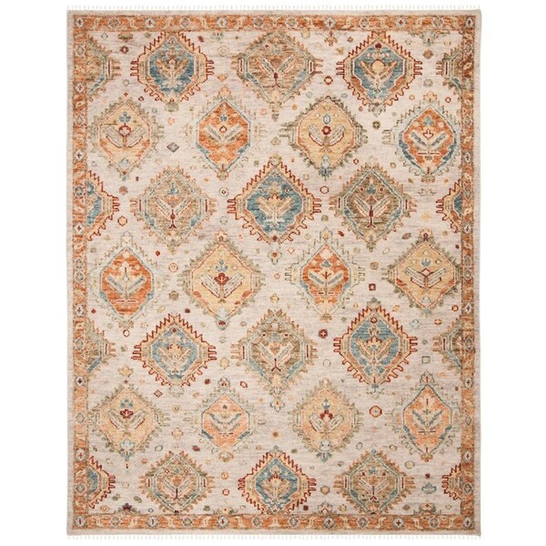 Safavieh 6 x 9 ft. Samarkand Hand Knotted Rectangle Area Rug Beige & Gold - SRK105B-6