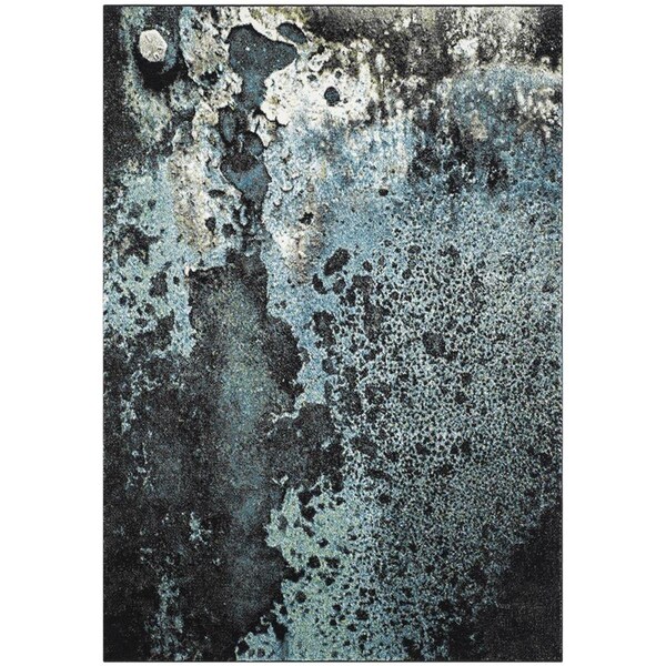 Flowers First 2 ft. 7 in. x 5 ft. Glacier Power Loomed Area Rug, Blue & Multi Color - Small Rectangle - FL1889466