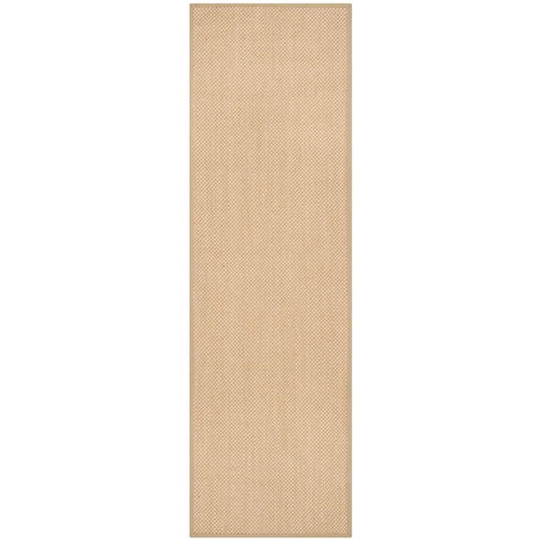 Safavieh Natural Fiber Runner Rug, Maize and Linen - 2 ft. 6 in. x 8 ft. - NF141B-28