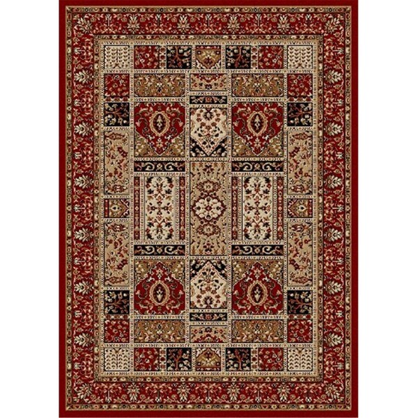 Auric Como Rectangular Red Traditional Italy Area Rug, 3 ft. 3 in. W x 4 ft. 11 in. H - AU1614907