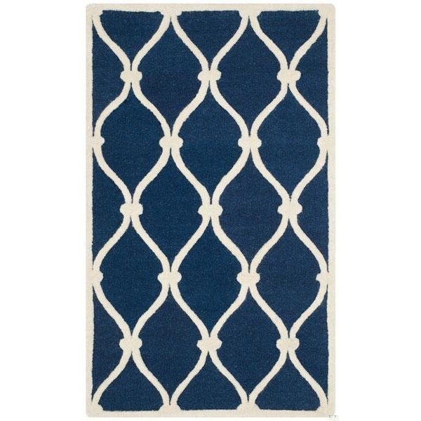 Safavieh Cambridge Hand Tufted Rectangle RugNavy & Ivory 6 x 9 ft. - CAM710M-6