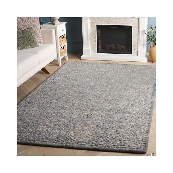 Safavieh Cambridge Runner Rug, Dusty Blue and Cement - 2 ft. 6 in. x 14 ft. - CAM236A-214