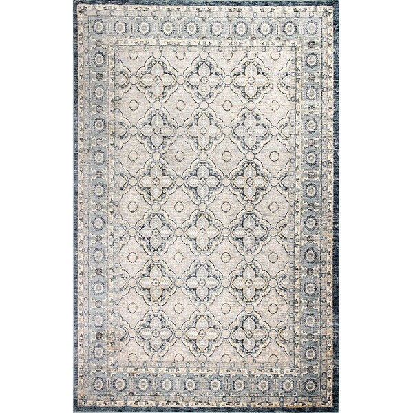 Bashian 2 ft. 6 in. x 8 ft. Bradford Collection Transitional Polyester Power Loom Area Rug, Grey - B128-GY-2.6X8-BR106
