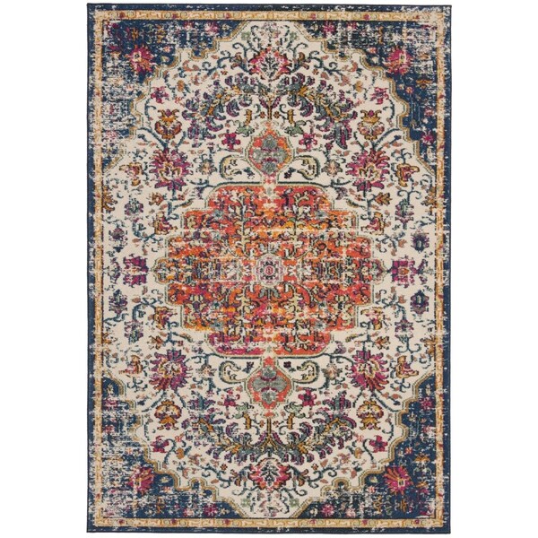 Safavieh 2 x 8 ft. Madison 400 Power-Loomed Rectangle Rug Ivory & Orange - MAD447A-28