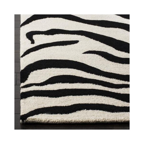 Safavieh Cambridge Hand Tufted Square RugIvory & Black 6 x 6 ft. - CAM709Q-6SQ