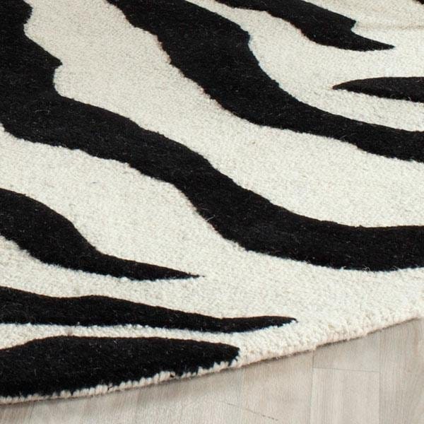 Safavieh Cambridge Hand Tufted Square RugIvory & Black 6 x 6 ft. - CAM709Q-6SQ