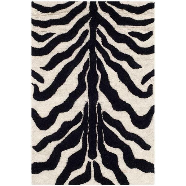 Safavieh Cambridge Hand Tufted Square RugIvory & Black 6 x 6 ft. - CAM709Q-6SQ