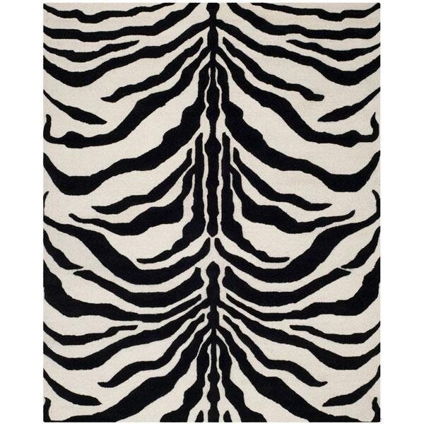 Safavieh Cambridge Hand Tufted Square RugIvory & Black 6 x 6 ft. - CAM709Q-6SQ