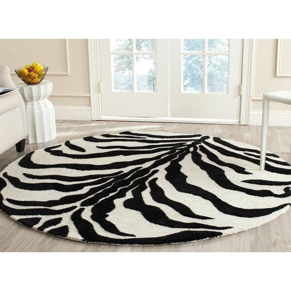 Safavieh Cambridge Hand Tufted Square RugIvory & Black 6 x 6 ft. - CAM709Q-6SQ