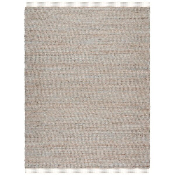 Safavieh 3 x 5 ft. Natural Fiber Hand Woven Rectangle Area Rug Natural & Teal - NF827A-3