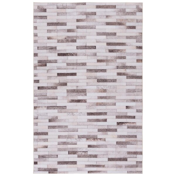 Safavieh 5 x 8 ft. Faux Hide Power Loomed Rectangle Area Rug Beige & Brown - FAH500B-5