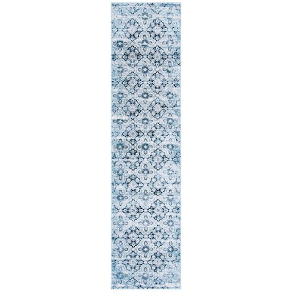 Safavieh 2 ft. 2 in. x 9 ft. Lagoon Power Loomed Runner Area Rug Navy & Ivory - LGN230N-29