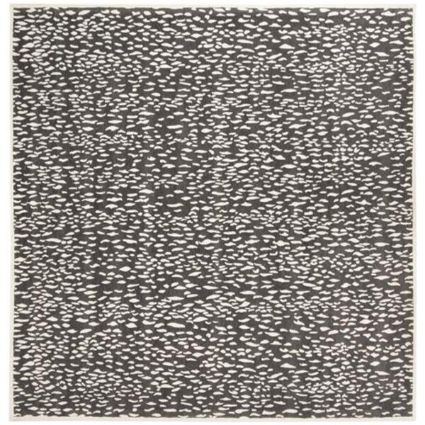 Safavieh 6 x 6 ft. Square Marbella Hand Woven Rug Dark Grey & Ivory - MRB657A-6SQ