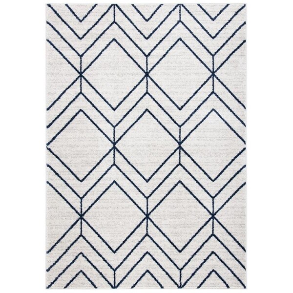 Safavieh 9 x 12 ft. Adirondack 241N Power Loomed Rectangle Area Rug Light Grey & Navy - ADR241N-9