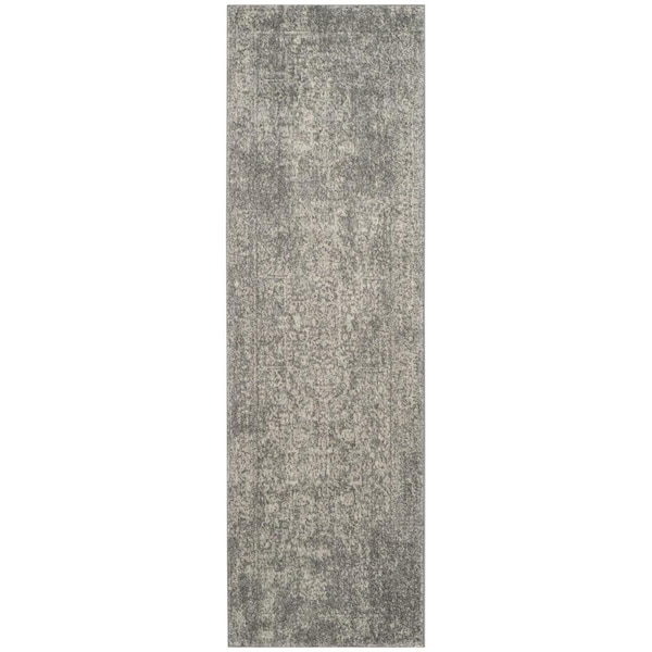 Safavieh Evoke Power Loomed Runner Rug Silver & Ivory - 2 ft.-2 in. x 13 ft. - EVK256S-213
