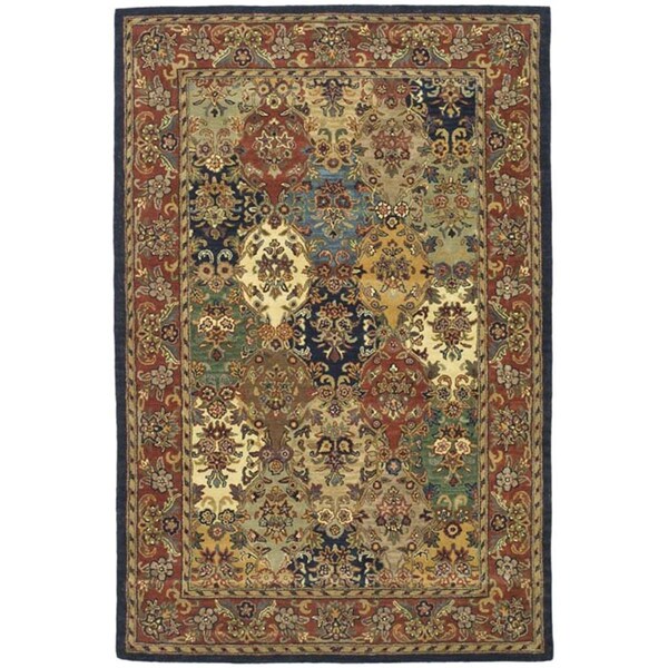Safavieh 8 x 10 ft. Heritage Hand Tufted Large Rectangle Area Rug, Multicolor & Burgundy - HG911A-810