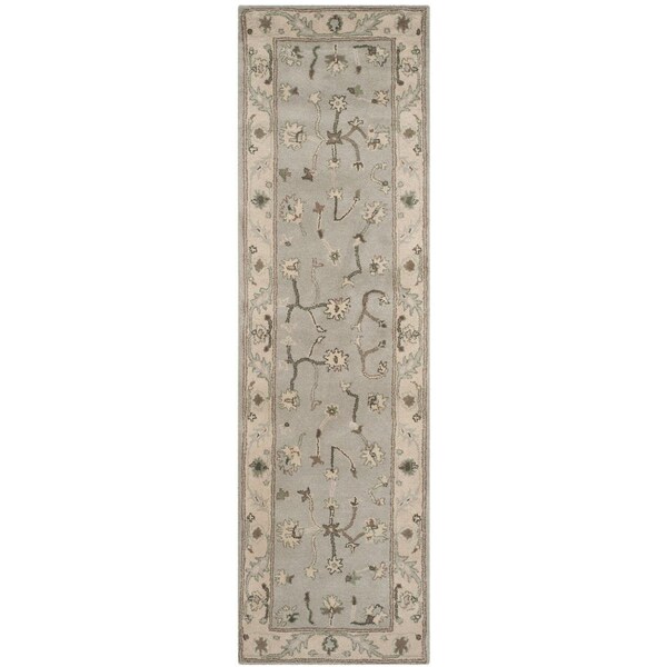Safavieh 2 ft.-3 in. x 8 ft. Heritage Hand Tufted Runner Area Rug, Beige & Grey - HG865A-28