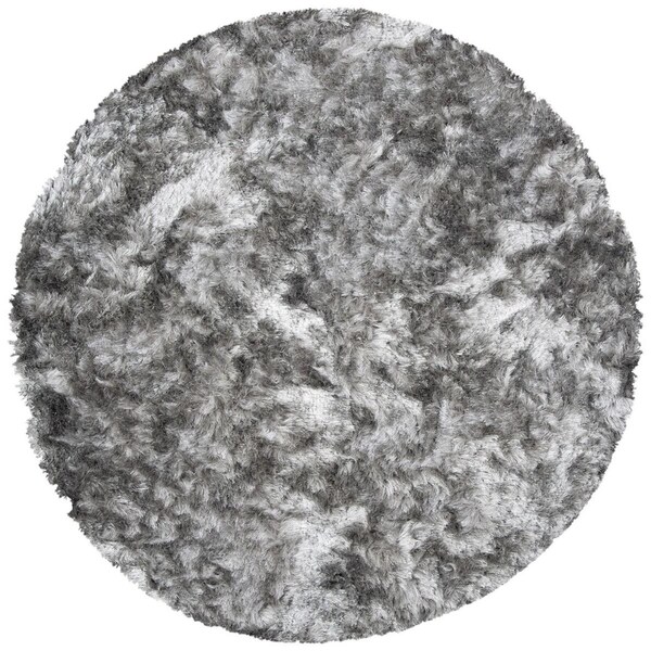 Safavieh 6 x 6 ft. Ocean Shag Hand Tufted Round Area Rug, Silver - OCG101G-6R