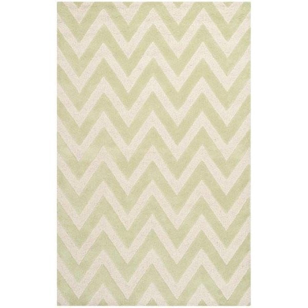 Safavieh Cambridge Hand Tufted Runner Rug- Light Green - Ivory- 2 ft. 6 in. x 4 ft. - CAM139B-24