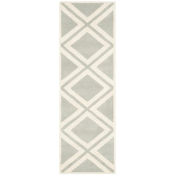 Safavieh Chatham Hand Tufted Rectangle Rug- Grey - Ivory- 2 x 3 ft. - CHT759E-2