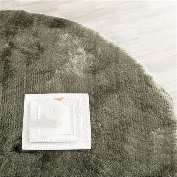 Safavieh 2 x 3 ft. Accent Paris Shag and Flokati Titanium Hand Tufted Rug - SG511-8383-2