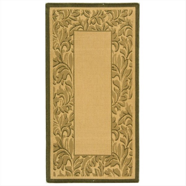 Safavieh 2 Ft. X 3 Ft. - 7 In. Accent- Indoor - Outdoor Courtyard Natural Olive Machine Made Rug - CY2666-1E01-2