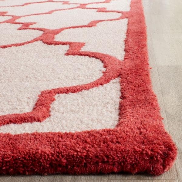 Safavieh Cambridge Hand Tufted Rectangle Rug- Ivory - Rust- 2 x 3 ft. - CAM134I-2