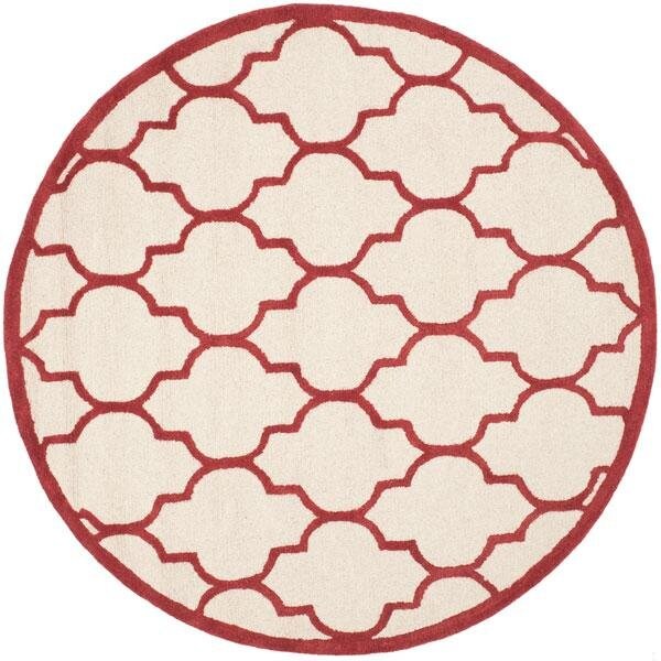 Safavieh Cambridge Hand Tufted Rectangle Rug- Ivory - Rust- 2 x 3 ft. - CAM134I-2