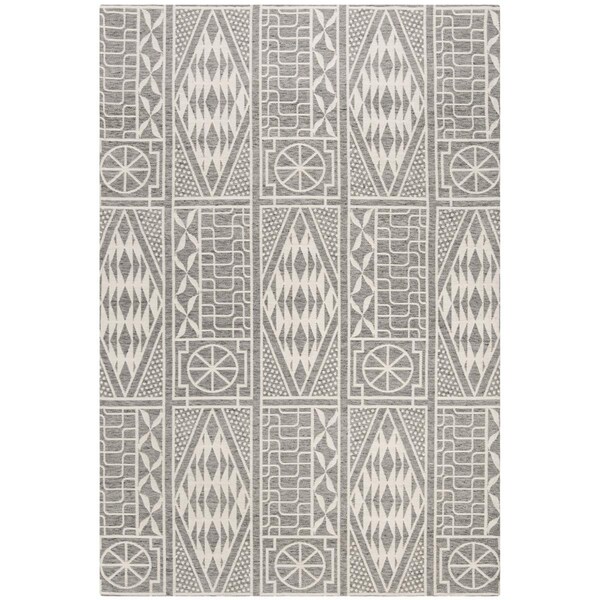 Safavieh Marbella Bohemian Rectangle Hand Loomed RugsGrey & Ivory 3 x 5 ft. - MRB609F-3