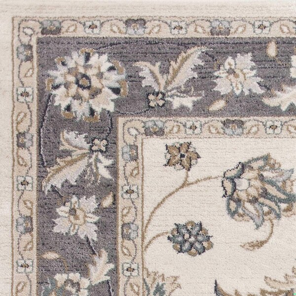 Homeroots 3 ft. 3 in. x 5 ft. 3 in. Polypropylene Ivory & Grey Area Rug - 353462
