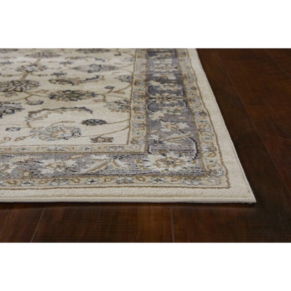 Homeroots 3 ft. 3 in. x 5 ft. 3 in. Polypropylene Ivory & Grey Area Rug - 353462