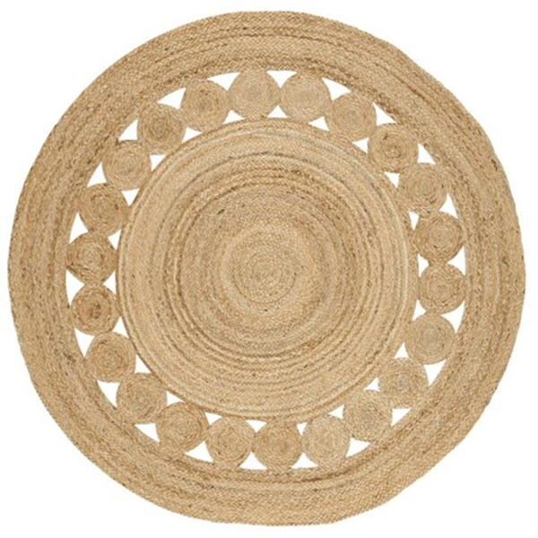 Safavieh 5 x 5 ft. Round Natural Fiber Hand Woven Rug, Natural - NF364A-5R