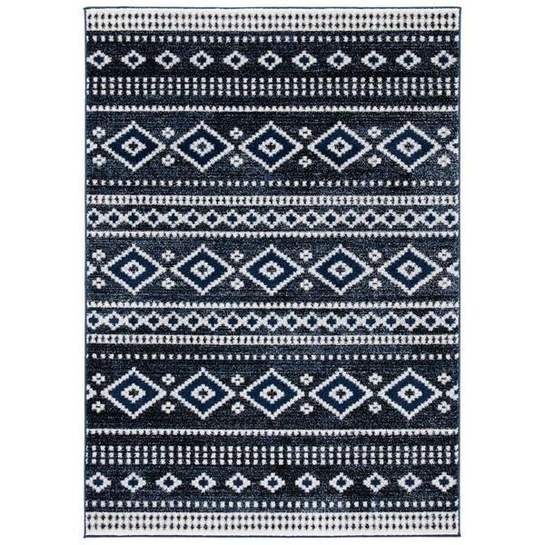 Safavieh Rectangular Adirondack Global Area RugDark Grey & Ivory 3 x 5 ft. - ADR277H-3