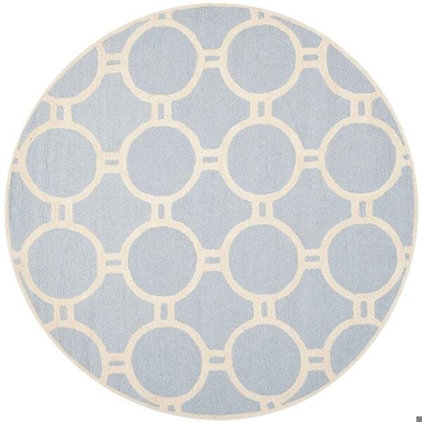 Safavieh Cambridge Hand Tufted Runner Rug- Light Blue - Ivory- 2 ft. 6 in. x 6 ft. - CAM145A-26