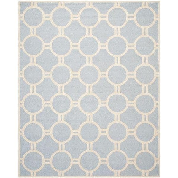 Safavieh Cambridge Hand Tufted Runner Rug- Light Blue - Ivory- 2 ft. 6 in. x 6 ft. - CAM145A-26