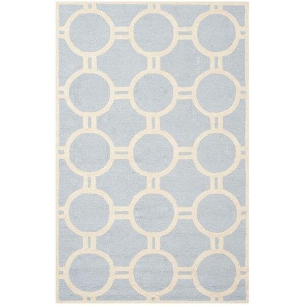 Safavieh Cambridge Hand Tufted Runner Rug- Light Blue - Ivory- 2 ft. 6 in. x 6 ft. - CAM145A-26