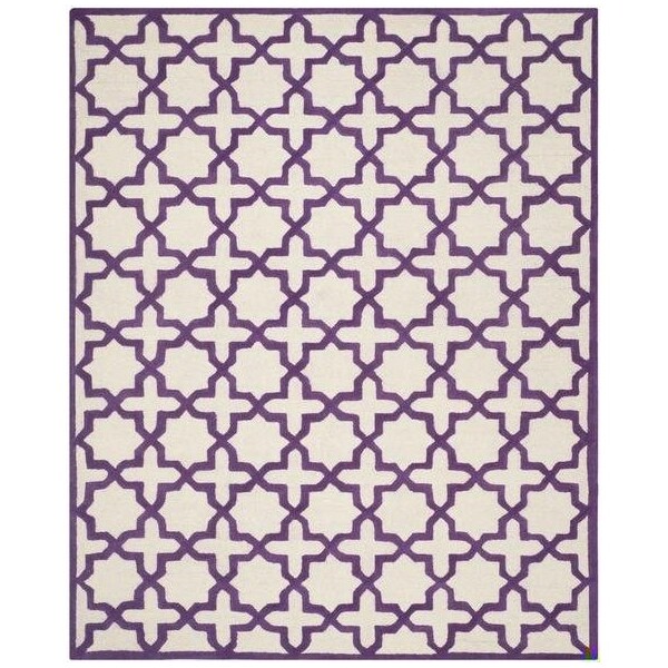 Safavieh Cambridge Hand Tufted Runner RugIvory & Purple 2 ft.-6 in. x 8 ft. - CAM125V-28
