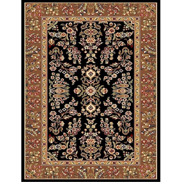 Safavieh 2 ft. 3 in. x 6 ft. Runner Lyndhurst Black and Tan Traditional Rug - LNH331D-26