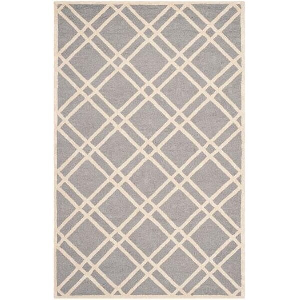 Safavieh Cambridge Rectangle Hand Tufted Rug, Silver and Ivory - 4 x 6 ft. - CAM142D-4