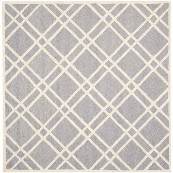 Safavieh Cambridge Rectangle Hand Tufted Rug, Silver and Ivory - 4 x 6 ft. - CAM142D-4