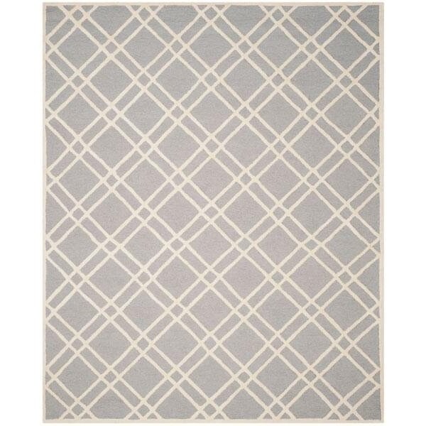 Safavieh Cambridge Rectangle Hand Tufted Rug, Silver and Ivory - 4 x 6 ft. - CAM142D-4