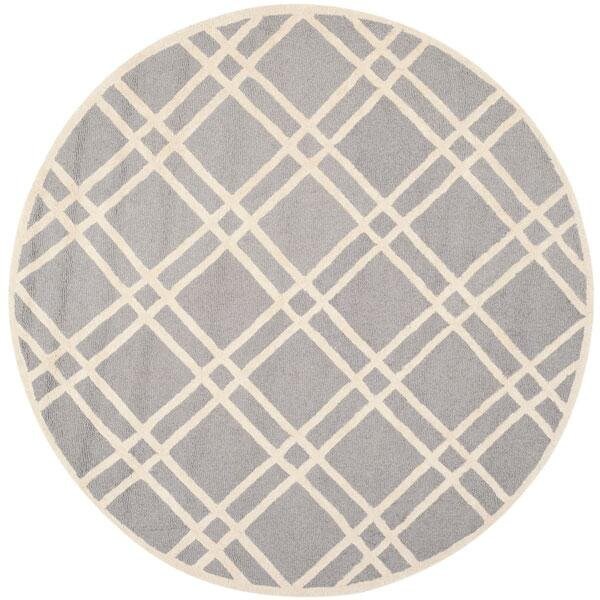 Safavieh Cambridge Rectangle Hand Tufted Rug, Silver and Ivory - 4 x 6 ft. - CAM142D-4
