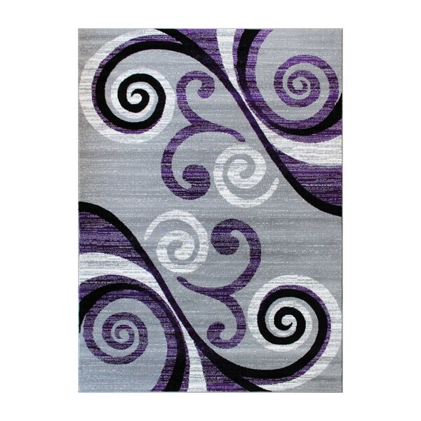Flash Furniture Purple 8' x 10' Distressed Abstract Area Rug - OKR-RG1100-810-PU-GG
