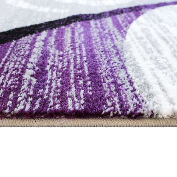 Flash Furniture Purple 8' x 10' Distressed Abstract Area Rug - OKR-RG1100-810-PU-GG