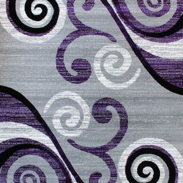 Flash Furniture Purple 8' x 10' Distressed Abstract Area Rug - OKR-RG1100-810-PU-GG